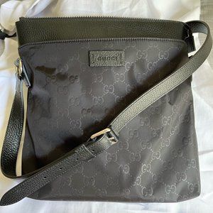 Gucci GG Black Nylon Shoulder Bag - Gently Used